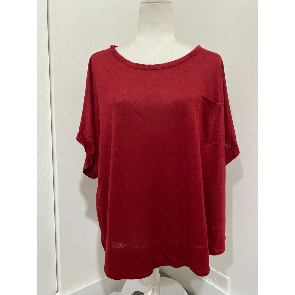 Wrap London Linen Short Sleeve Top size 18